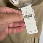 Maeve Anthropologie pleated strapless dress collegiate tan women’s size large Photo 10