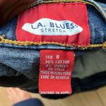 L.A. Blues Vintage Retro Bling Riveted Flare Jeans Size 8 Stretch Womens Photo 4