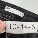 ZARA Jeans Womens US 2 Denim Black Washed Skinny Frayed Fringe Grunge Photo 2