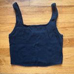 Free People FP BEACH by  Ribbed Daphne Top Black Medium Photo 0