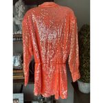 Nookie Oracle Sequin Mini Shirt Dress in Peach Womens Size Large Photo 7