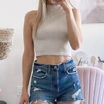 Abercrombie & Fitch  High Rise Mom Shorts Size 28 Distressed Denim Shorts Photo 2