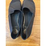 Vince Camuto  Black Leather Espadrille Flats Slip On Shoes Womens Size 9.5 Photo 2