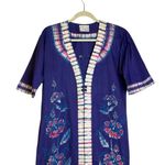 Vintage Bette of Jamaica Floral Purple Pink Blue White Kimono Dress 100% Cotton‎ Size M Photo 3