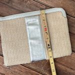 Lilly Pulitzer  raffia zip top clutch bag gold stripe Photo 7