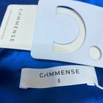NEW Commense Blue Satin Sleeveless Cami Camisole Cutout Crop Slip Tank Top Sz S Photo 2