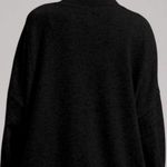 Nap Women’s Loungewear Terry Cropped Boxy Sweatshirt Mock Neck in Black L Size L Photo 1