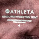 Athleta Headlands Hybrid Trek Tight Cargo Trek Tech Sculptek Light Maroon 4 Photo 2