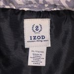 IZOD Size XL Gray & Ivory Animal Print High-Low Hemline Puffer Vest Jacket Photo 6