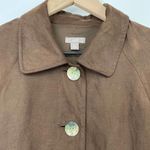 J.Jill Silk Linen Blend Lightweight Jacket Blazer 3/4 Sleeves Brown Womens XS Photo 1