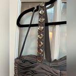 Cache Vintage Y2K  Taupe Cream Ombre One Shoulder Sequin Beaded Dress Size 4 S Photo 6