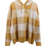 Rachel Roy Mustard Yellow Plaid Hooded Long Sleeve Cozy Holiday Size L Size L Photo 1