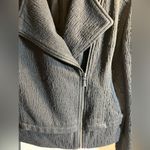 Halogen  black jacket, moto style, beautiful upscale design, size M, rayon/poly Photo 3