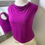 Sunny Leigh  Fuchsia Drape Neck Tank Top Photo 1