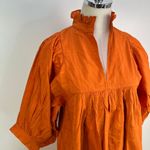 Never A Wallflower High Neck Dress Burnt Orange Windowpane Cotton Size XS Photo 1