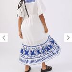 Urban Outfitters  White Blue Embroidered In The Meadow Maxi Boho Bohemian Dress New with tags Size medium Retail price $129+ Photo 3