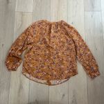 J.Jill  Women’s Brown Paisley Button Down Blouse Sz Small Photo 1