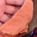 E & M Women’s Peach Casual Short Sleeve Too Textured Dots and Eyelet Cutouts Photo 4