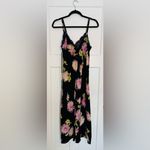 Oscar de la Renta Pink Label Vtg 2000s Black Floral Lace Trim Slip Dress Size M Photo 11
