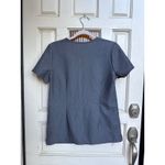 FIGS Technical Collection Scrub Top Women's Grey V Neck Short Sleeve Size XS Photo 3