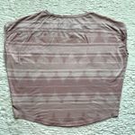 prAna  Organic Cotton Oversized Boxy T Shirt Womens M Pink Aztec Geometric Print Photo 3