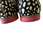 DV Dolce Vita Animal Print Calf Hair Oxford Leather Flats Beige Brown Lace Up 6 Black Photo 6