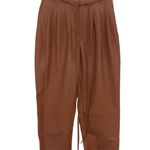 BLANK NYC Pleated Tapered Faux Leather Cropped Pants Peach Womens Size 27 $118 Photo 2