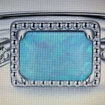 Antian accessories™ 925 Silver Opal & Zircon Ring – Size 8 Photo 1