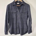 Columbia Women’s Navy Light Grey Plaid Flannel Button Down Shirt Size M Photo 0