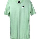 Nike Cotton Round Neck Pullover Short Sleeve Side Pockets Top in Green Photo 8