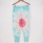 Party Tie Dye Sweatpants Joggers Lounge Pants Size M Pink Blue White Size M Photo 1