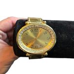 Collezio Gold Analog Watch With Rhinestone Bezel & Leather Strap Photo 6