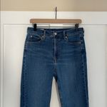 Gap  Denim Cigarette High Rise Raw Hem Jeans in Dark Indigo Size 10L / 10 Long Photo 7