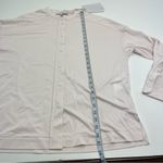 Max Mara Light Pink Edmea Button Down Blouse Medium Striped Mandarin Collar NEW Photo 11