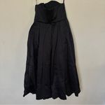 House Of CB  Contessa Black Strapless Satin Corset Midi Dress‎ NWOT size L Photo 5