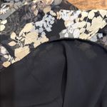 Covington  Black Floral Stretch Waist Midi Skirt Size 10 Photo 7