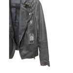 ALLSAINTS Vintage Cargo Leather Biker Jacket‎ Size 0 Gray Photo 9