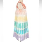 Lands' End Cotton Jersey Sleeveless Swim Cover-up Rainbow Tie-Dye Size Medium M Photo 2