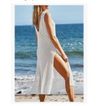 Cupshe Women Crochet Swimsuit Cover Up Sleeveless Long Split Mesh Beach Dress Photo 1