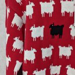 Warm And Wonderful Fitted Sheep Cotton Sweater Red Size XS Photo 3