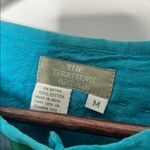 The Territory Ahead Vintage Quilted Cotton Jacket Blue Green Sz M Artsy Boho Photo 4
