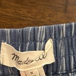 Madewell  Blue Linen-Blend Track Trousers in Stripe Size Medium style MD211 Photo 13