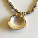 Vintage Shell Beaded Seashell Pendant Boho Necklace Photo 4