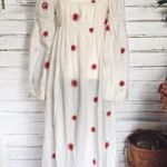 Free People NWOT $168 Boho  White & Red Emory Embroidered Midi Dress Sz XS-M Photo 2