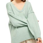 Free People Light Green Knit Sweater Over Sized Photo 0