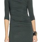 Helmut Lang  Nova green jersey ruched dress Photo 0