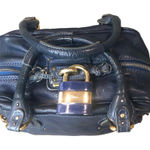 Chloé CHLOE Paddington Navy Blue Leather Satchel Hand Bag with Lock & Key Photo 0