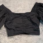 Abercrombie & Fitch XS puff sleeve crop top black Photo 0