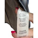 Chico's  Women's Western Blue Denim Jacket Long Gold Clasp Pockets 0 Photo 6