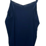 Catherines  Suprema Collection Tank Top Navy with lace detail size 2X Photo 0